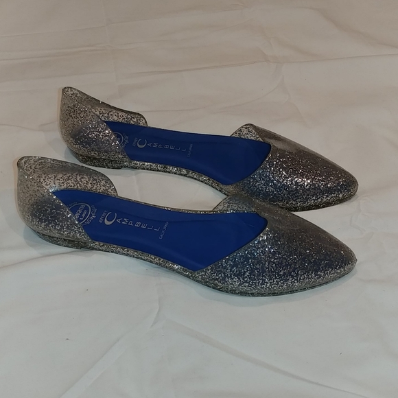Jeffrey Campbell Silver Glitter Rain Flats - Picture 5 of 5